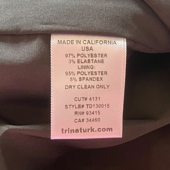 Trina Turk Quain Lace-Print Sleeveless Sheath Dress Women's 6 Black‎ White Party - Picture 9 of 12